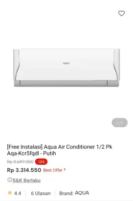 PROMO KREDIT AQUA AC 1/2 PK