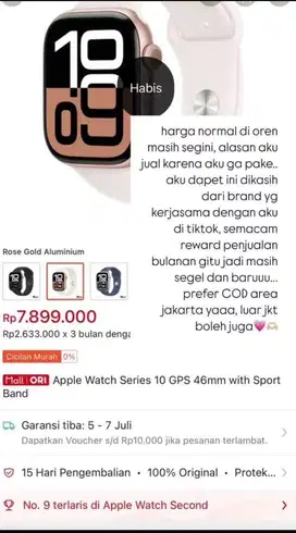 APPLE WATCH SERIES 10 GPS 46mm