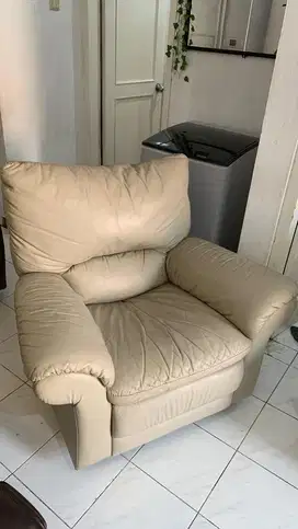 SOFA RECLINER M&D FULL LEATHER GENUINE ( KULIT ASLI )