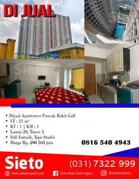 Dijual Apartemen Puncak Bukit Golf