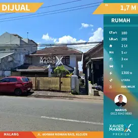 DIJUAL RUMAH PINGGIR JALAN POROS IR RAIS MALANG 2LANTAI