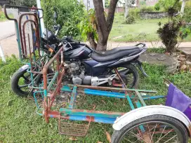 Kerangka becak di jual