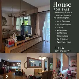 Dijual rumah Foresta 3 lantai Semi furnished rapi. siap huni