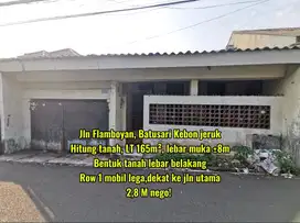 Rumah hitung tanah jalan Flamboyan Batusari kebon jeruk Jakarta Barat