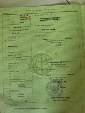 Rumah type 36/72 di Bedali indah Lawang Kab.Malang Jawa timur