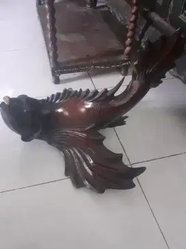 Patung Ikan dr Kayu Jati Kuno