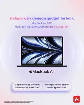 BELAJAR ASIK DENGAN GADGET TERBAIK (MACBOOK AIR M2)