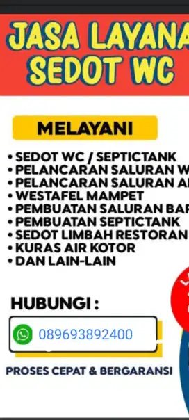 sedot WC mempet