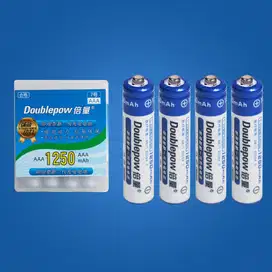 4 Butir Batre Baterai AAA A3 Cas isi Ulang 1250mAh free Kotak Battery