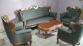 Kursi jati abu pokus meja