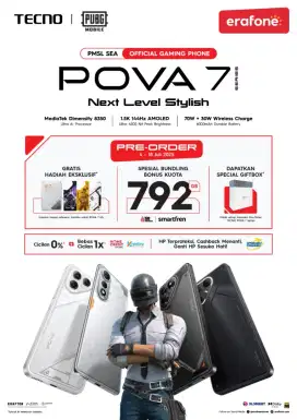 Preorder tecno pova 7, bisa cicilan tanpa kartu kredit