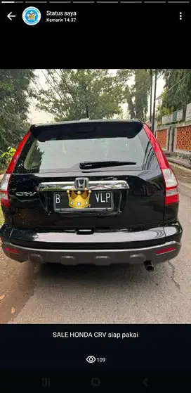HONDA CR-V REI 2WD 2.0 AT, TH 2009