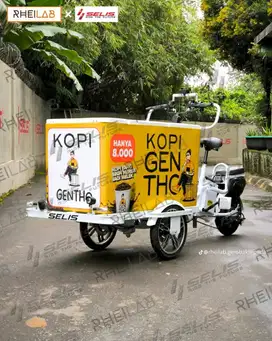PERLENGKAPAN USAHA GEROBAK SEPEDA LISTRIK
