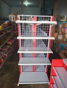 Toko rak minimarket lengkap baru/bekas