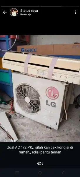 Jual AC second merk LG 1/2 pk