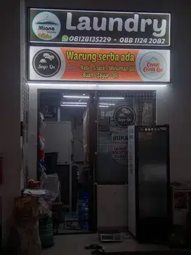 Dijual laundry di kios A lt 1 apartemen lrt jatibening