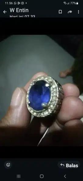 Batu cincin Blue Safir