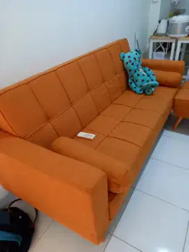 JUAL SOFA MINIMALISt WARNA ORANGE
