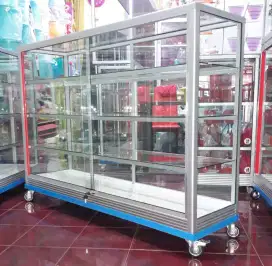 Etalase RODA BESAR & SIKU BESI Panjang 1,5M || Buat toko