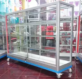 Etalase Ukuran 1,5Mx1M PAKE RODA BESAR