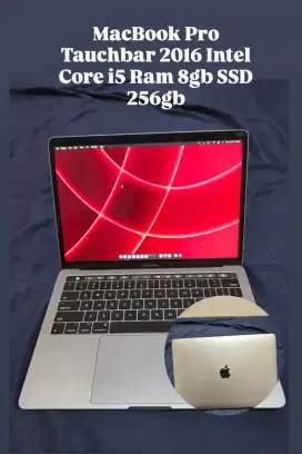 Macbook pro Tauchbar 2016 core i5 ram 8gb SSD 512gb