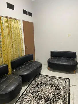 Jual Sofa Set Kursi Soffa Hitam Bekas Cimahi