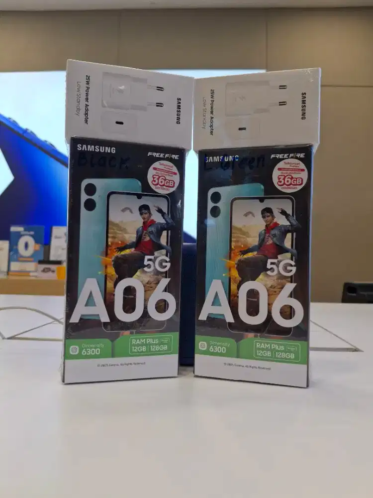 SAMSUNG GALAXY A06 5G 6/128 GARANSI REMSI SAMSUNG - BLACK , L.GREEN