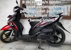 Yamaha Mio J 2012 cw asli merah hitam B dki timur pajak panjang