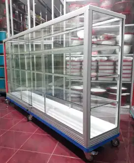 Etalase Pake RODA BESAR + Siku Besi 2Mx1M Buat Usaha