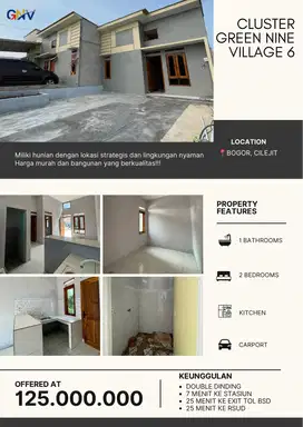Promo Rumah Murah 2 Kamar Tidur