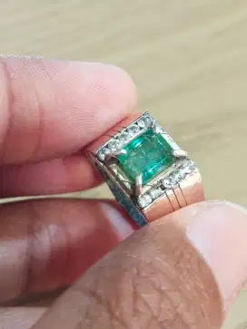 Zamrud ring perak swasa