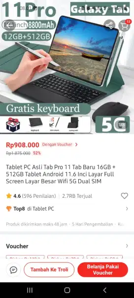 TABLET 11 PRO warna hitam