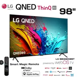 TV LG QNED ThinQ AI 98 Inch Dolby Atmos 98QNED89TSA Smart TV 4K WebOS