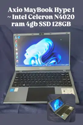 Axio MayBook Hype 1 ~ Intel Celeron N4020 ram 4gb SSD 128GB