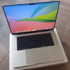 Macbook m1 pro layar 16 inch 2021 ram 16gb ssd 512 fullset mulus