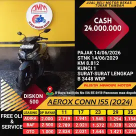 AEROX CONN 155 2024/km 8rb rasa baru/pajak hidup