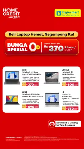 Cicil Laptop Murah?!Yuk Pakai HomeCredit