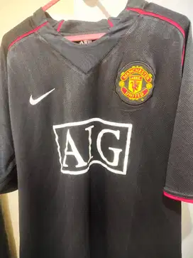 Jersey Asli Manchester United Warna Hitam Logo AIG