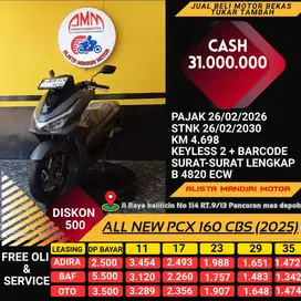 ALL NEW PCX 160 CBS 2025/ KM 4 RB RASA BARU / DP 2,5 JUTA AJA !!