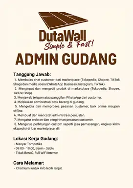Admin Gudang Duta Wall
