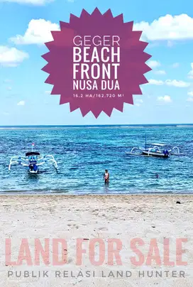 Dijual Tanah Los Pantai Pasir Putih di Pantai Geger Sawangan Nusa Dua