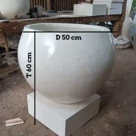 Pot Terazo Dan bak mandi terazo bahan bubuk marmer finishing glossy