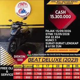 BEAT DELUXE 2023/PAJAK HIDUP/ KM 32 RB RASA BARU