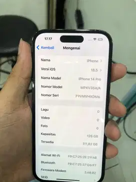 SECOND 14 PRO 128GB RESMI