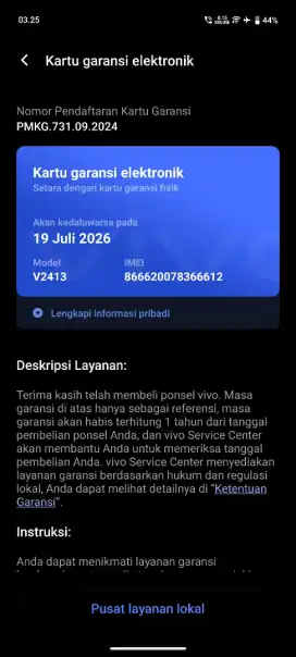 Vivo X200 Pro 16/512 GB Baru Open Box Garansi Resmi 19 Juli 2026