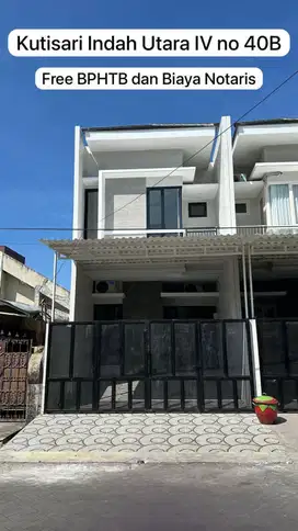 JUAL RUMAH BARU MINIMALIS KUTISARI INDAH,FREE BPHTB DAN BIAYA NOTARIS