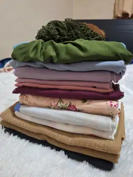 100k Get 12pcs Hijab Random Pashmina dan Segiempat