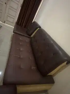 Jual cepat sofa kulit 1 set