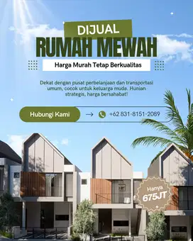 Hunian eksklusif 2 Lantai View Kota Bandung Dengan suasana yang tenang