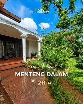 Rumah lama dalam komplek di menteng dalam shm bebas banjir